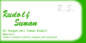 rudolf suman business card